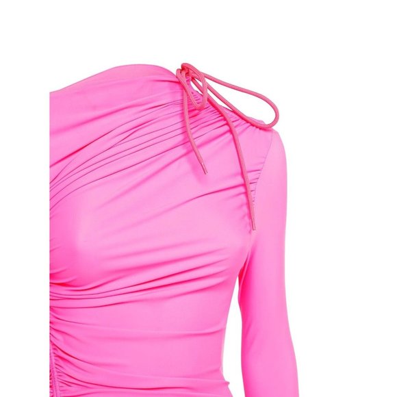 BALENCIAGA Spandex Mini Dress Fluo Pink - Picture 5 of 12